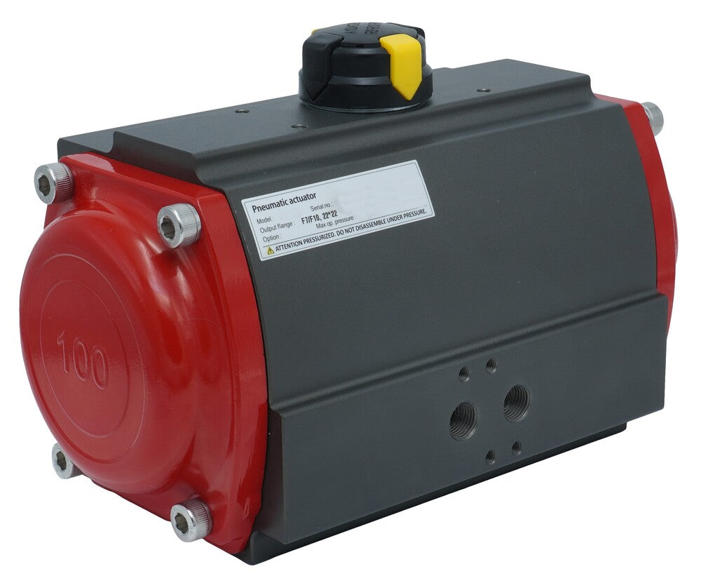 Pneumatic Actuator Rack & Pinion Double Acting 236.5Nm @ 6bar F07/F10 NPT Threads - PR08D-N