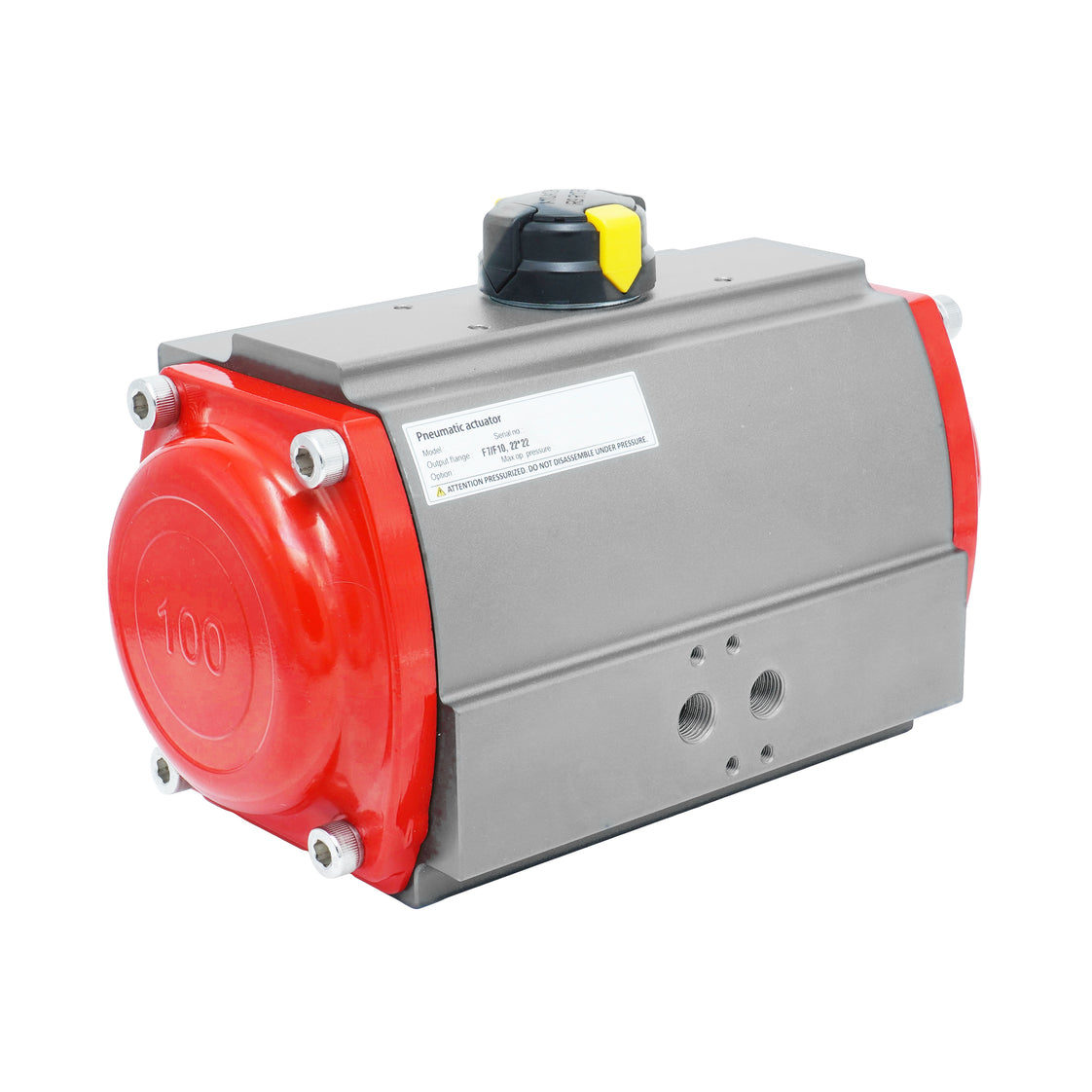 Actionneur pneumatique à crémaillère et pignon double effet 676,8Nm à 6bar F10/F12 filetages NPT - PR160D-N