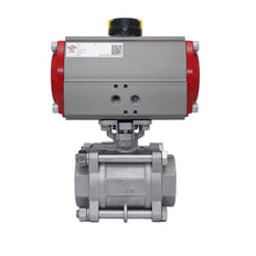 Pneumatic Ball Valve G1 1/2'' Stainless Steel Spring Opening