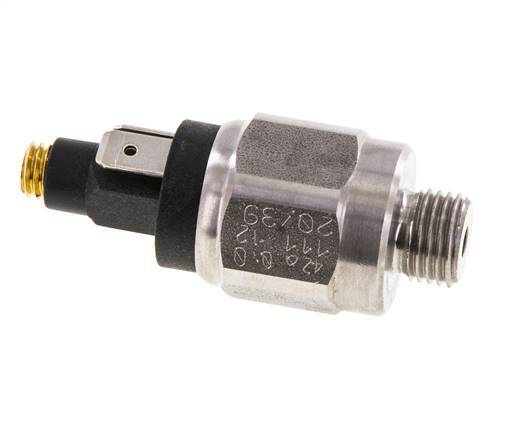 Pressostat en acier inoxydable 1 à 10bar NC Connecteur plat G1/4'' 42VAC