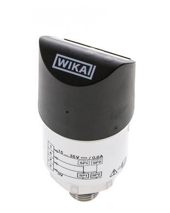 0 à 1.6bar Acier inoxydable Pressostat électronique Wika G1/4'' 1VDC Connecteur IO-Link 4 broches M12
