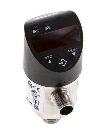 0 à 1.6bar Acier inoxydable Pressostat électronique Wika G1/4'' 1VDC Connecteur IO-Link 4 broches M12
