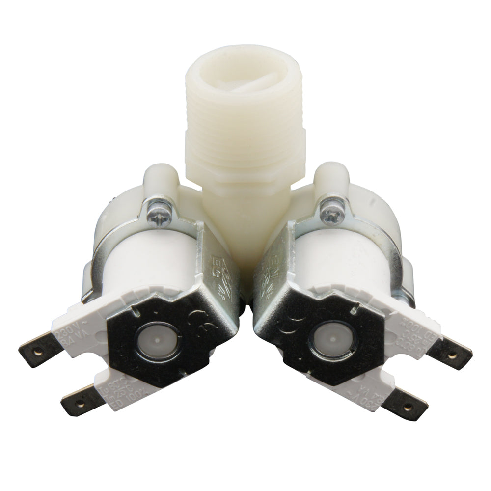 Electrovanne RPE double 3/4''x10mm nylon NBR 180° 0.2-10bar 24V DC