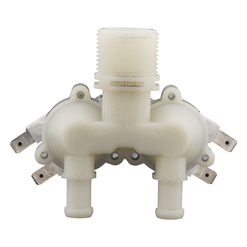 Electrovanne RPE double 3/4''x10mm nylon NBR 180° 0.2-10bar 24V DC