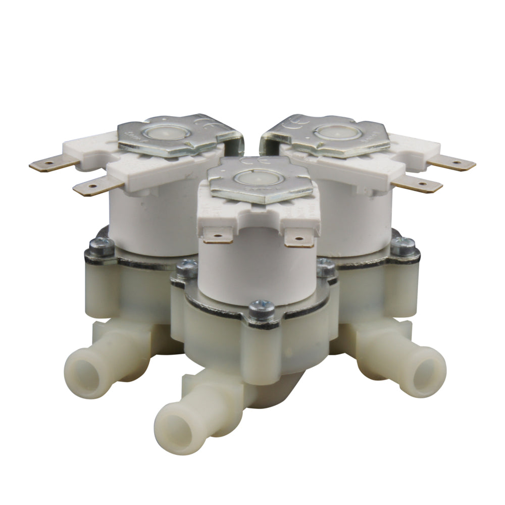 Electrovanne RPE triple 3/4''x10mm nylon NBR 180° 0.2-10bar 24V DC