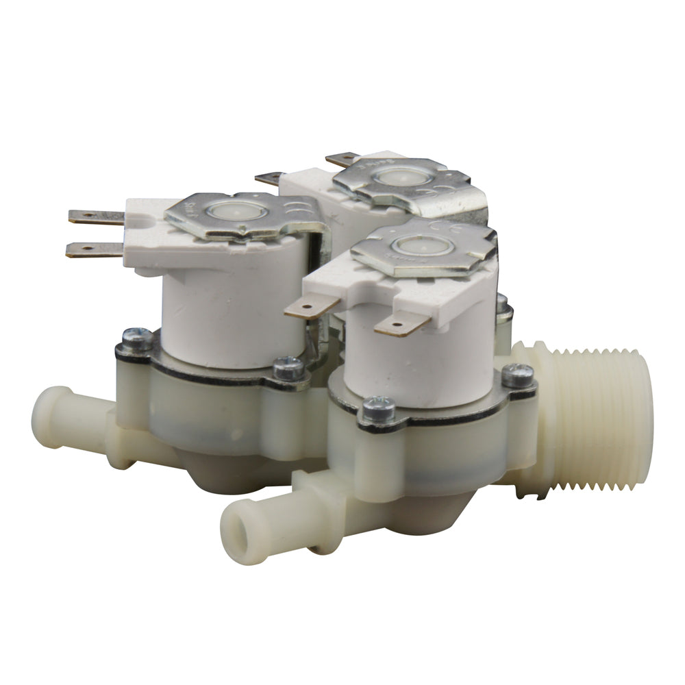 Electrovanne RPE triple 3/4''x10mm nylon NBR 180° 0.2-10bar 24V DC