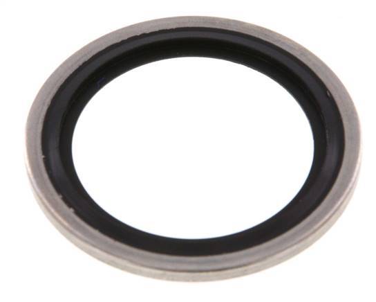 G 1" Stainless Steel/FKM Hydraulic Bonded Seal 33.9x42.8x2.5 mm