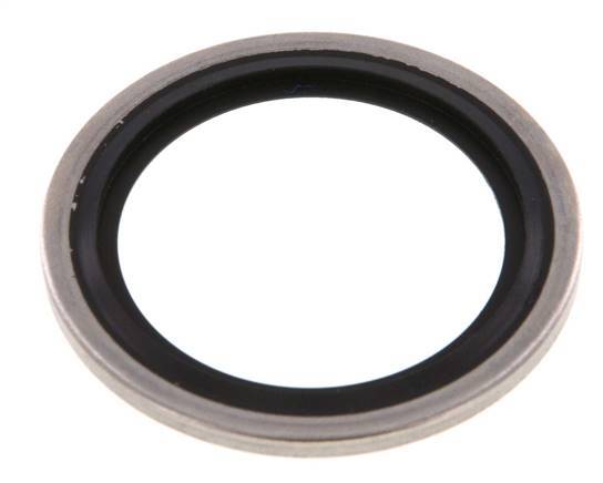 G 1" Acier inoxydable/FKM Joint à collage hydraulique 33,9x42,8x2,5 mm