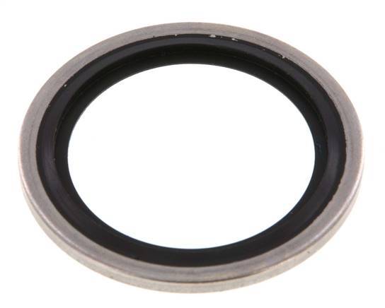 G 1" Acier inoxydable/FKM Joint à collage hydraulique 33,9x42,8x2,5 mm