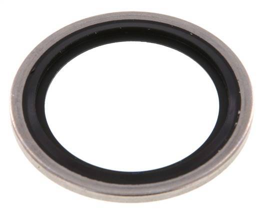 G 1" Acier inoxydable/FKM Joint à collage hydraulique 33,9x42,8x2,5 mm