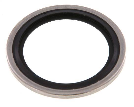 G 1" Acier inoxydable/FKM Joint à collage hydraulique 33,9x42,8x2,5 mm