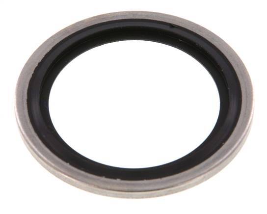 G 1" Acier inoxydable/FKM Joint à collage hydraulique 33,9x42,8x2,5 mm