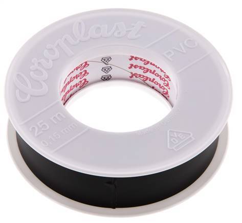 Ruban d'isolation électrique testé par VDE 25mm/25m Noir