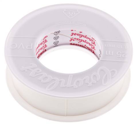 Ruban d'isolation électrique testé par VDE 25mm/25m Blanc