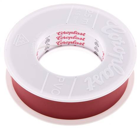 Ruban d'isolation électrique testé par VDE 25mm/25m Rouge