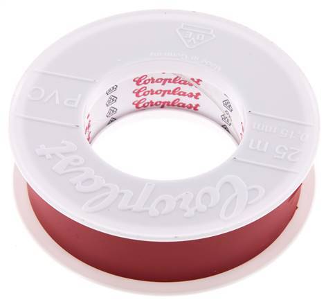 Ruban d'isolation électrique testé par VDE 25mm/25m Rouge