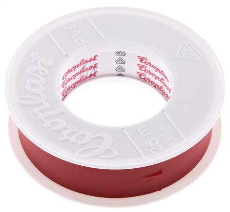 Ruban d'isolation électrique testé par VDE 25mm/25m Rouge