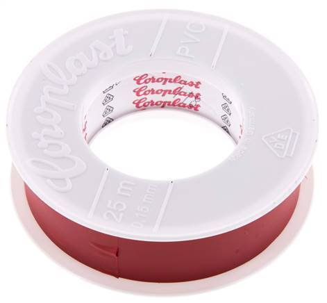 Ruban d'isolation électrique testé par VDE 25mm/25m Rouge