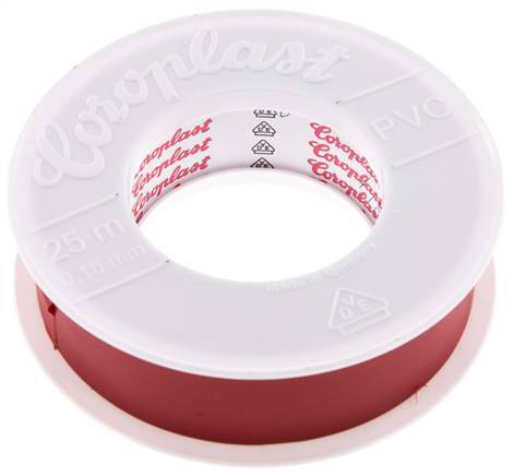 Ruban d'isolation électrique testé par VDE 25mm/25m Rouge