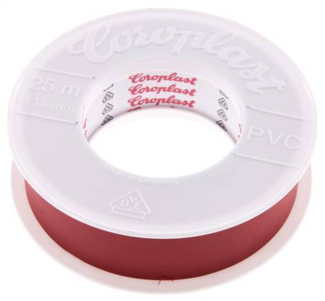 Ruban d'isolation électrique testé par VDE 25mm/25m Rouge