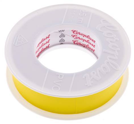 Ruban d'isolation électrique testé par VDE 25mm/25m Jaune