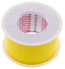 Ruban d'isolation électrique testé par VDE 50mm/25m Jaune
