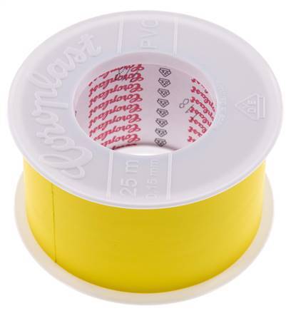 Ruban d'isolation électrique testé par VDE 50mm/25m Jaune