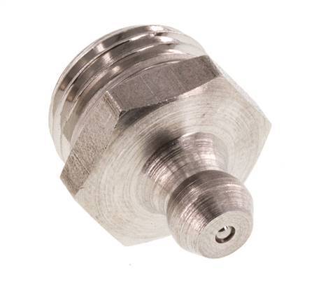 Graisseur hydraulique droit en acier inoxydable R 1/4 pouce DIN 71412