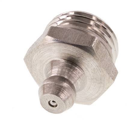 Graisseur hydraulique droit en acier inoxydable R 1/4 pouce DIN 71412