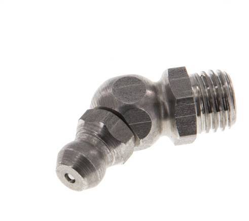 Graisseur hydraulique coudé en acier inoxydable M8x1 DIN 71412