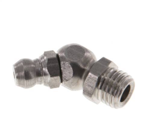 Graisseur hydraulique coudé en acier inoxydable M8x1 DIN 71412