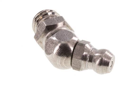 Graisseur hydraulique coudé en acier inoxydable M8x1.25 DIN 71412