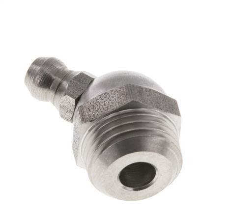 Graisseur hydraulique coudé en acier inoxydable R 1/4 pouce DIN 71412