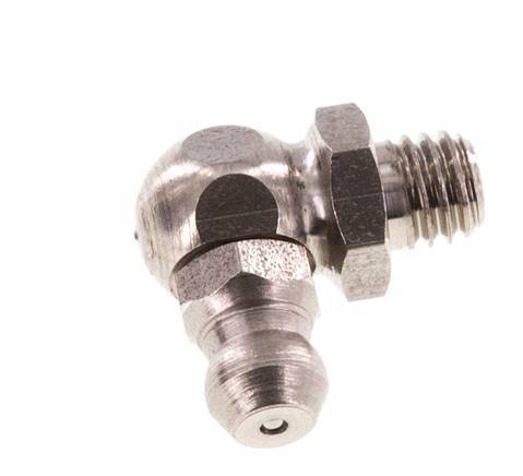 Graisseur hydraulique à angle droit Acier inoxydable M6x1 DIN 71412