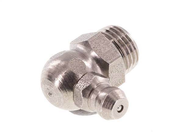 Graisseur hydraulique à angle droit Acier inoxydable M10x1 DIN 71412