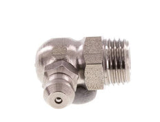 Graisseur hydraulique à angle droit Acier inoxydable M10x1 DIN 71412