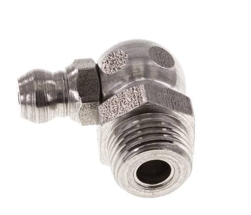 Graisseur hydraulique à angle droit en acier inoxydable R 1/8 pouce DIN 71412