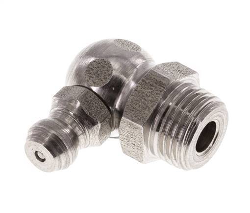 Graisseur hydraulique à angle droit en acier inoxydable R 1/8 pouce DIN 71412