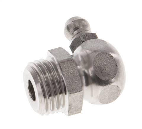 Graisseur hydraulique à angle droit en acier inoxydable R 1/4 pouce DIN 71412