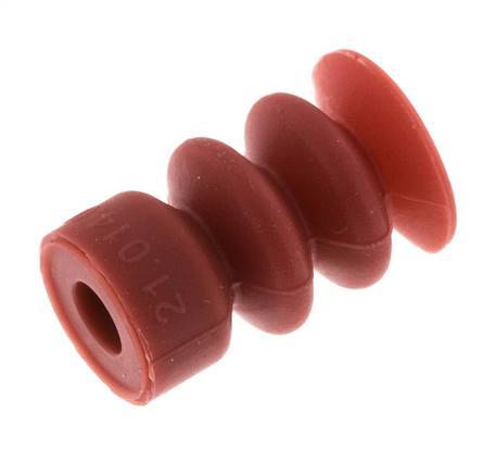 14mm Soufflet Silicone Rouge Ventouse Course 10mm