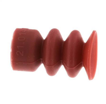 14mm Soufflet Silicone Rouge Ventouse Course 10mm