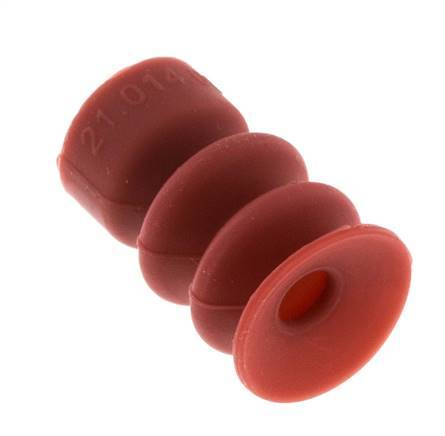 14mm Soufflet Silicone Rouge Ventouse Course 10mm