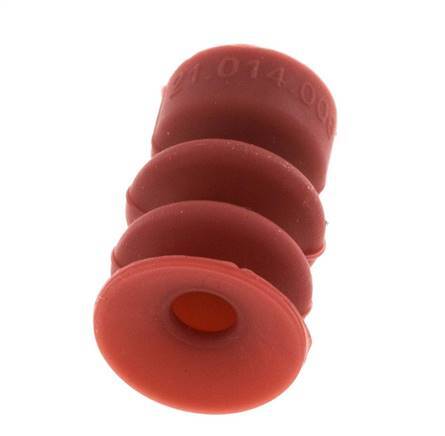 14mm Soufflet Silicone Rouge Ventouse Course 10mm