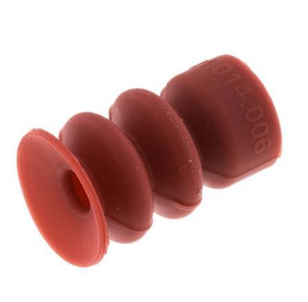 14mm Soufflet Silicone Rouge Ventouse Course 10mm