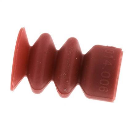 14mm Soufflet Silicone Rouge Ventouse Course 10mm