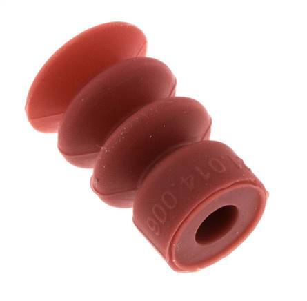 14mm Soufflet Silicone Rouge Ventouse Course 10mm