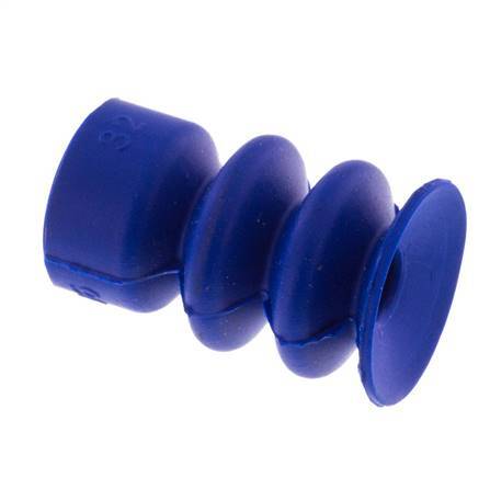 14mm Soufflet PUR Bleu Ventouse Course 10mm