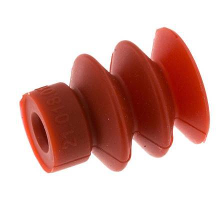 18mm Soufflet Silicone Rouge Ventouse Course 8mm