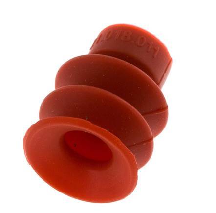 18mm Soufflet Silicone Rouge Ventouse Course 8mm