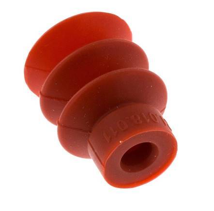 18mm Soufflet Silicone Rouge Ventouse Course 8mm